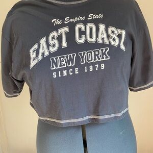 Large New York women’s crop top